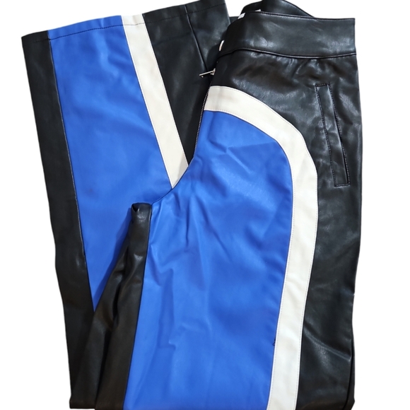 New Free People straight fit vegan Leather Pants sz S - Picture 9 of 14